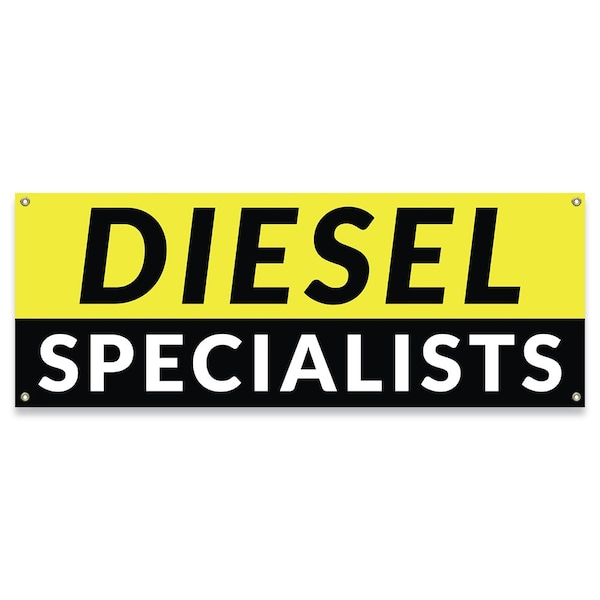 Signmission Diesel Specialists Banner Concession Stand Food Truck Single Sided B-30046 - main